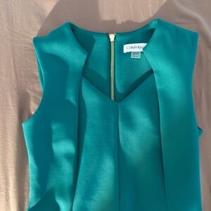 Calvin Klein Turquoise Sleeveless Dress
